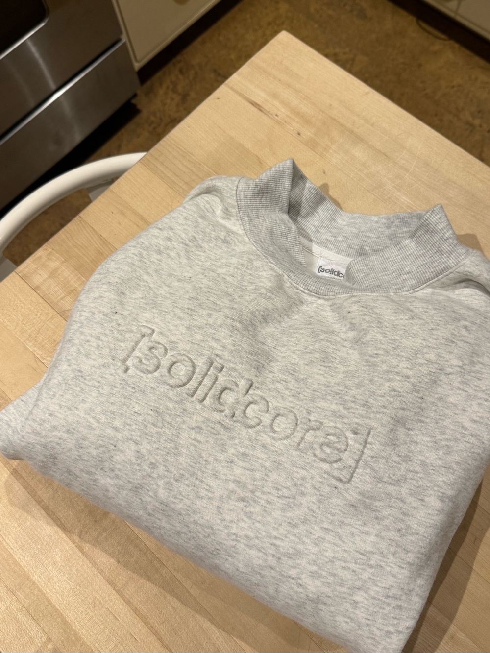 Solidcore solidays mock neck sweatshirt size M